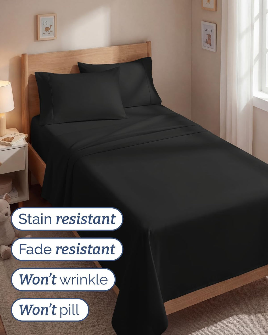 Twin 4 Piece Sheet Set - Comfy, Breathable & Cooling - Soft Hotel Luxury Bedding for Women, Men, Kids, Teens & Children - 1 Flat & 1…