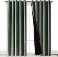 Nicetown 100% Blackout Window Curtain Panels, Cold and Full Light Blocking Drapes with Black Liner for Nursery, 84" Drop Thermal Insulated…