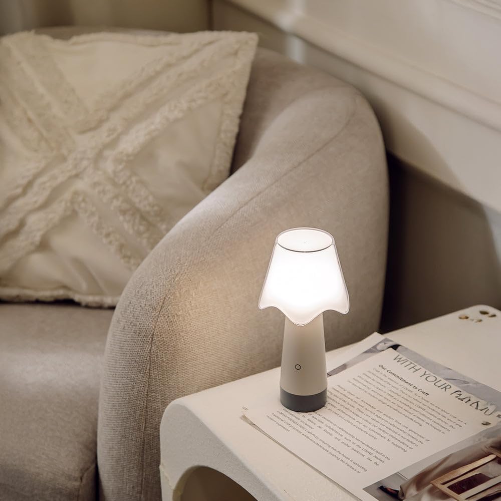Owlpack Fungo Cordless LED Lamp with Adjustable Dimmer - Gray