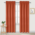 DWCN Blackout Curtains Thermal Insulated, Energy Saving & Noise Reducing Bedroom and Living Room Curtains, Burnt Ochre, W 42x L 84 Inch…