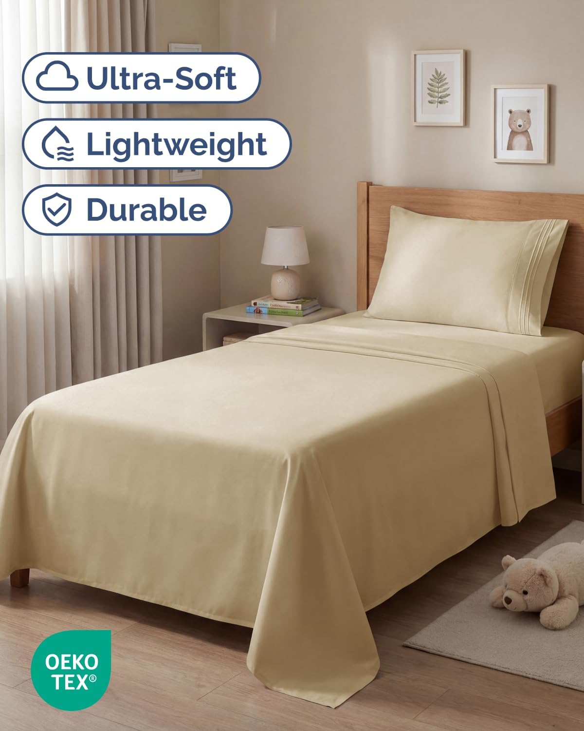 Twin Size 3 Piece Sheet Set - Comfy Breathable & Cooling Sheets - Hotel Luxury Bed Sheets for Women & Men - Deep Pockets, Easy-Fit, Extra…