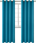 BGment Blackout Curtains - Grommet Thermal Insulated Room Darkening Bedroom and Living Room Curtains, Set of 2 Panels (52 x 84 Inch, Peacoc…