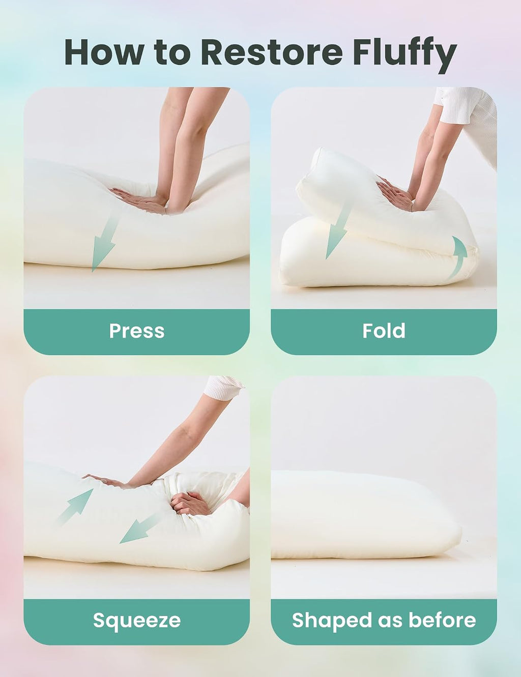 Zonli Fluffy Body Pillow, Full Body Pillows for Adults, Long Pillow for Sleeping with Removable Cover and Adjustable Filling for Side Sleep…
