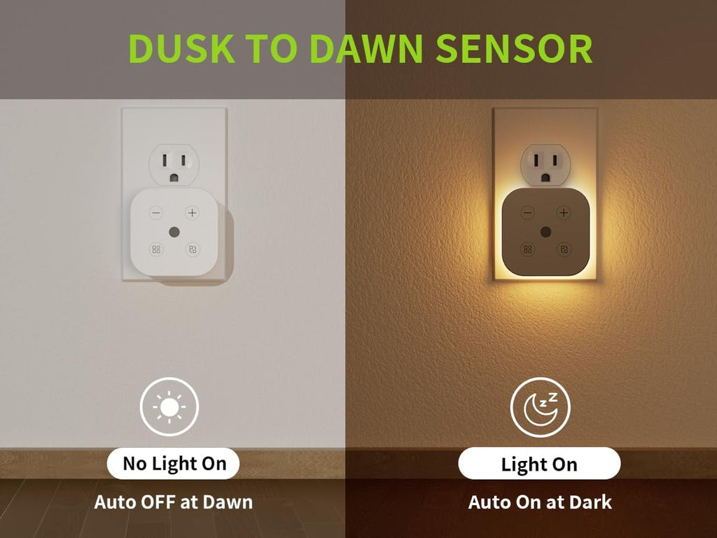 2 Pack Very Dim Sleep Night Lights Plug into wall, Kids Sleep Light, Adult Sleep Light, Bedroom Night Light, Light Sensor, LED, Dimmable…