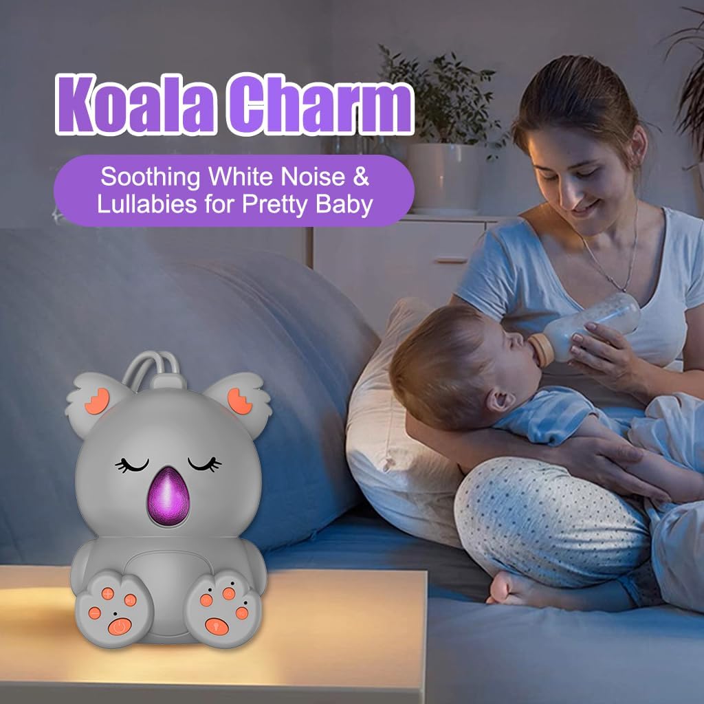 Baby Sleep Sound Machine & Bluetooth Speaker | Portable White Noise Sound Machine with 3 Timers for Nursery, Travel | Non-Looping…