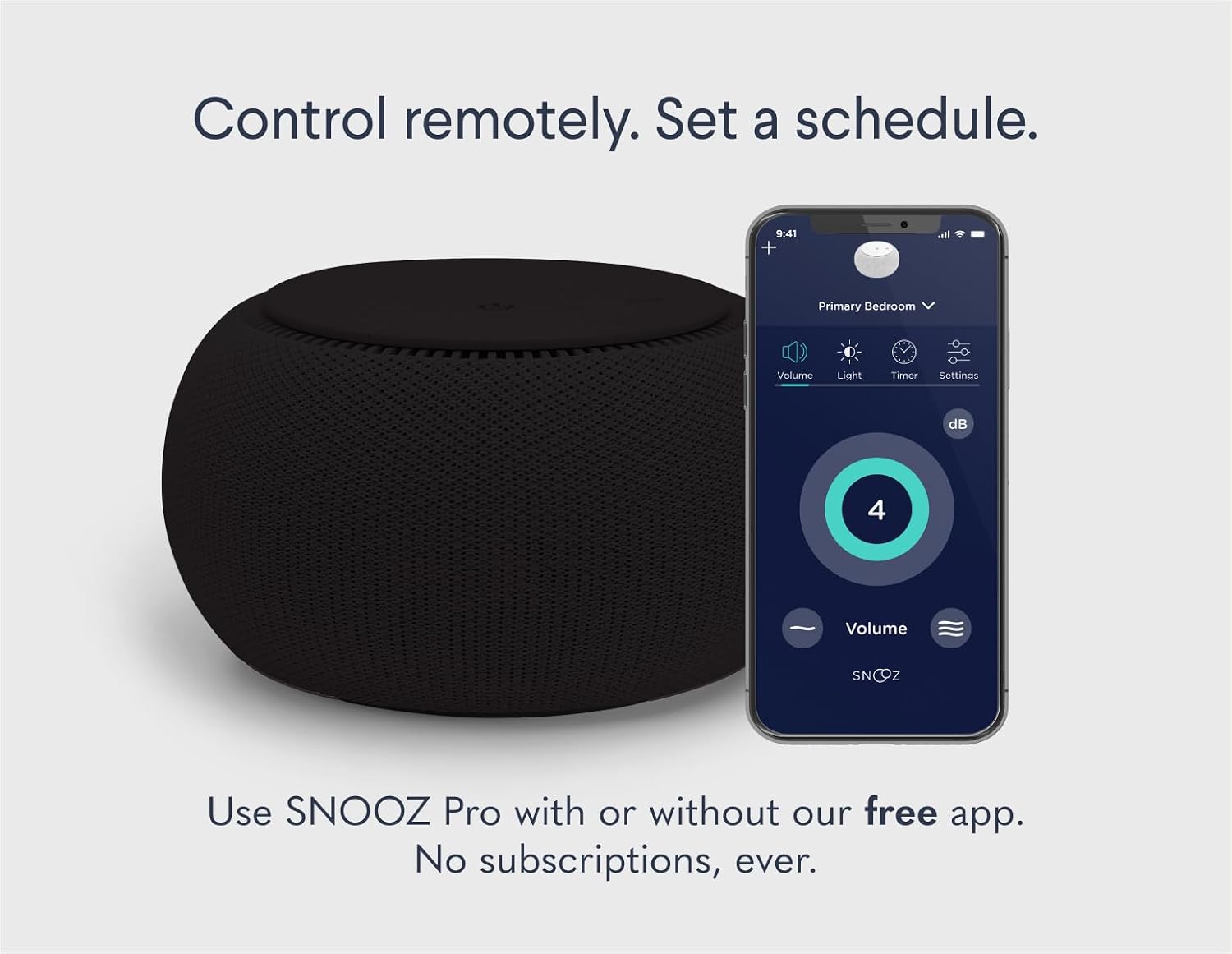 SNOOZ Pro - Smart White Noise Machine & Travel Case - Real Fan Inside, Non-Looping White Noise, Adjustable Tone & Volume - App-Based…