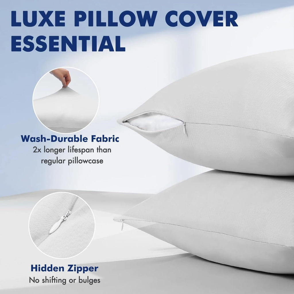 Elegear Silver Infused Cooling Pillow Cases for Hot Sleepers, Clean Fabric Cooling Pillowcase Q-Max>0.5, Softer Than Silk Pillow Cases for…