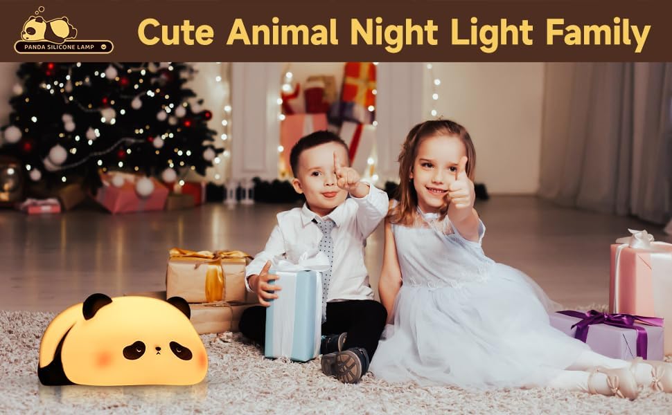 Cute Duck Lamp, Fun Lying Flat Duck Panda Night Light, LED Squishy Animal Novelty Lamp, Toddler Baby Night Light for Kids, Nursery Touch…