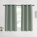 NICETOWN Bedroom Curtain Panels Blackout Draperies, 1 Pair, 42 by 60 inches, Greyish Green, Thermal Insulated Solid Grommet Blackout…