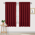 Dwcn Burgundy Room Darkening Blackout Curtains - Thermal Insulated Privacy Energy Saving Window Curtain Drapes 52 x 63 inch Length, Set of…