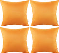 Thmyo 4-Pack 100% Cotton Comfortable Solid Decorative Throw Pillow Case Square Cushion Cover Pillowcase Sublimation Blank Pillow Covers Hal…