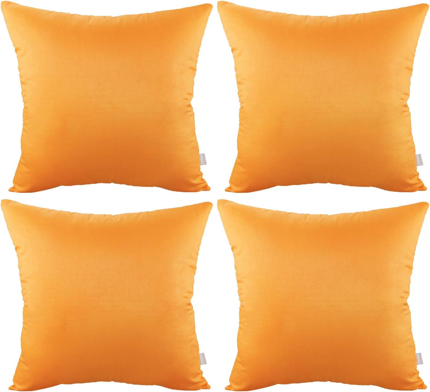 Thmyo 4-Pack 100% Cotton Comfortable Solid Decorative Throw Pillow Case Square Cushion Cover Pillowcase Sublimation Blank Pillow Covers Hal…