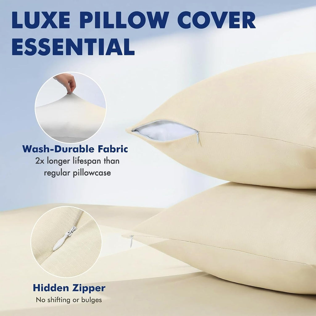 Elegear Cooling Pillow Cases for Hot Sleepers, Clean Fabric Silver Infused Cooling Pillowcase Q-Max>0.5, Soft Silky Pillowcases for Hair &…