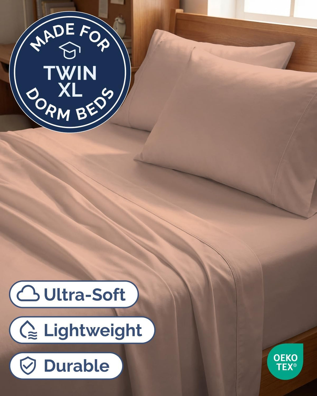 Twin XL 4 Piece Sheet Set - Comfy, Breathable & Cooling - Hotel Luxury Bedding for Women, Men, Kids, Teens and Children - 1 Flat & 1…