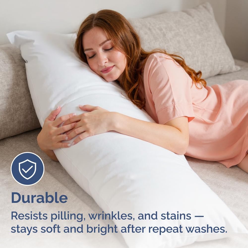 Body Pillowcases Set of 2-20x54 Long Body Pillow Case - Soft Body Pillow Cover for Sleeping & Side Sleepers - Comfy, Breathable, Wrinkle…