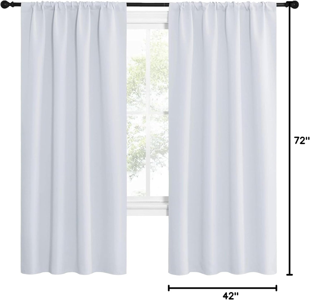 NICETOWN Kitchen Room Darkening Curtains - Window Treatment Thermal Insulated Rod Pocket Room Darkening Curtains/Drapes for Bedroom (2…