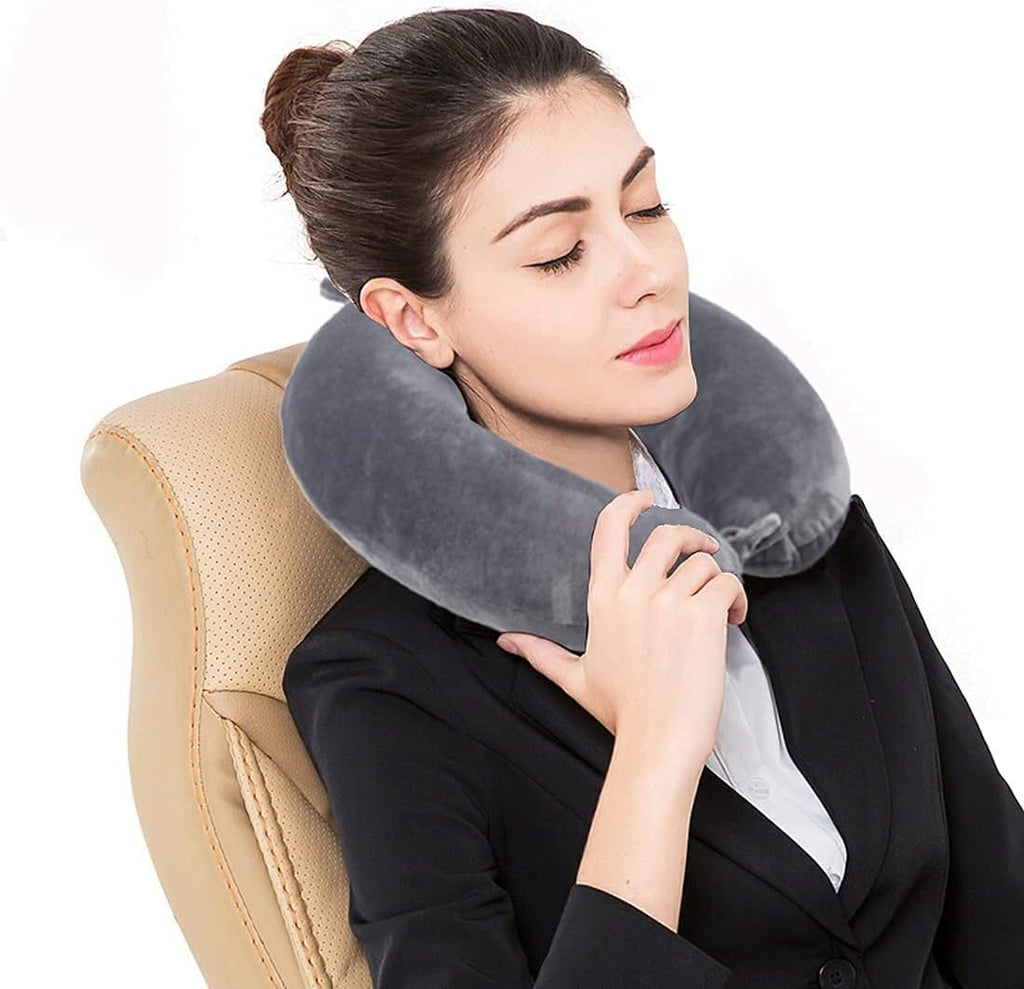 Travel Pillow, 100% Pure Memory Foam Neck Pillow, Suitable for Airplanes, Cars, Trains, Office Naps, Home Lounge Chairs, Removable and…