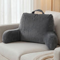 NOONTIDE Reading Pillow for Sitting up in Bed and Couch, Large Back Pillow for Adult & Teens with Soft Adjustable Neck Roll Backrest…