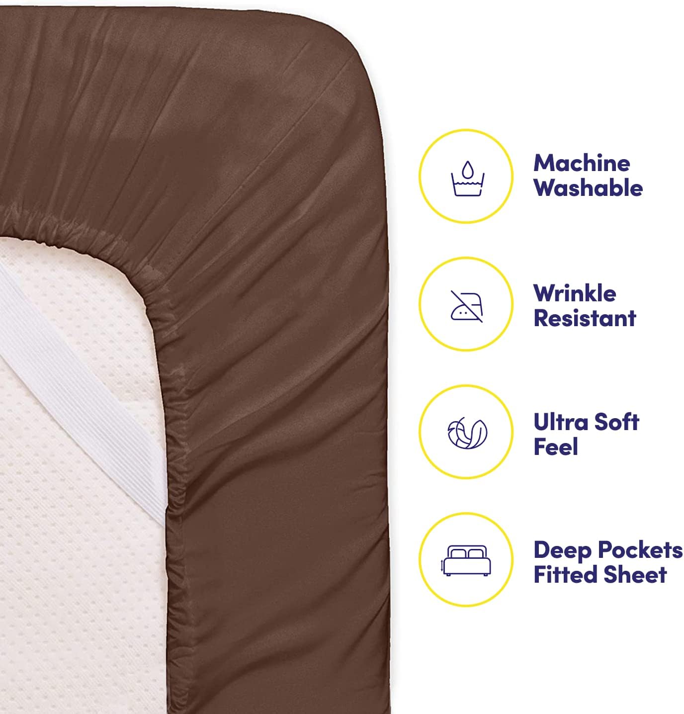 Cal King Size Bed Sheets - 6 Piece 1500 Supreme Collection Fine Brushed Microfiber Deep Pocket California King Sheet Set Bedding - 2…
