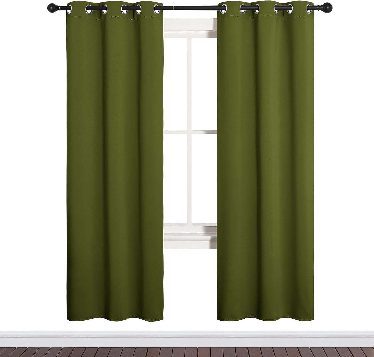 NICETOWN Bedroom Curtain Panels Blackout Draperies, Christmas Holiday Decor Thermal Insulated Solid Grommet Blackout Curtains/Drapes (One…