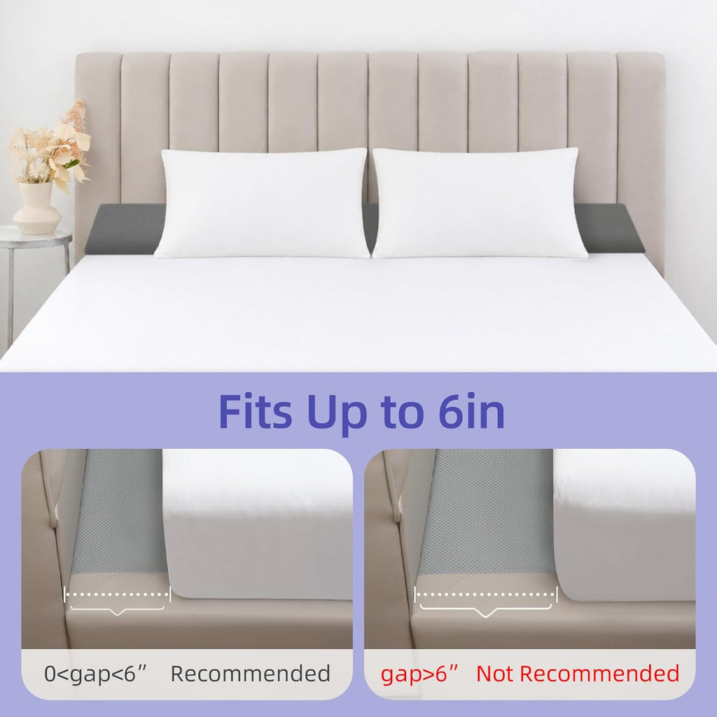 Vekkia 2-in-1 King Bed Wedge Pillow for Headboard Gap, Mattress Gap Filler Pillow to Cover 0-6" Gap, Bed Wedge Gap Filler with…