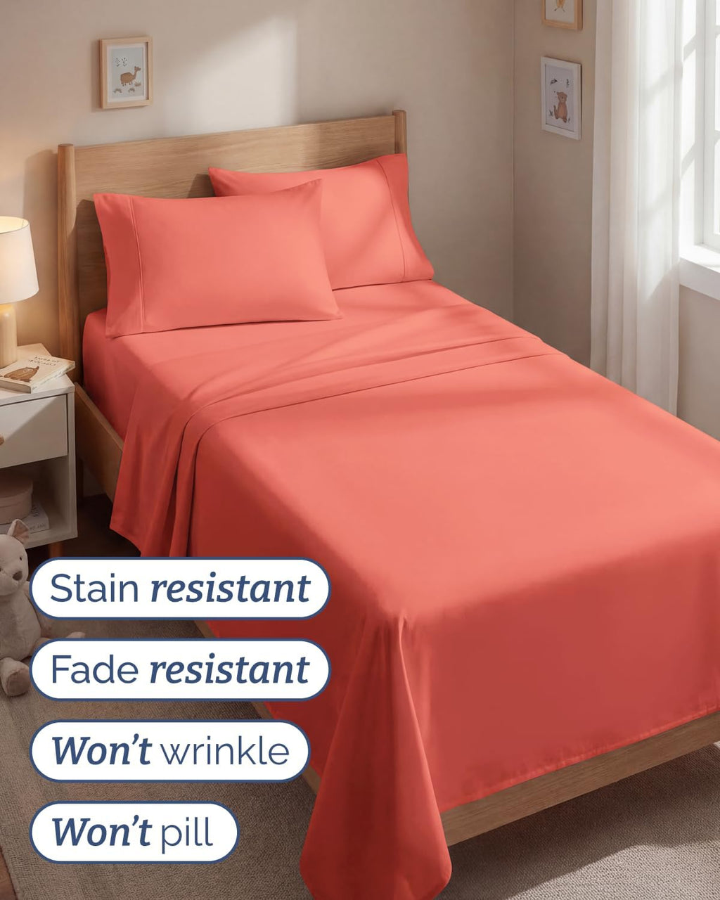 Twin 4 Piece Sheet Set - Comfy, Breathable & Cooling - Soft Hotel Luxury Bedding for Women, Men, Kids, Teens & Children - 1 Flat & 1…