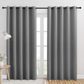 NICETOWN Bedroom Curtains Blackout Drapery Panels, Three Pass Microfiber Thermal Insulated Solid Ring Top Blackout Window Curtains/Drapes…