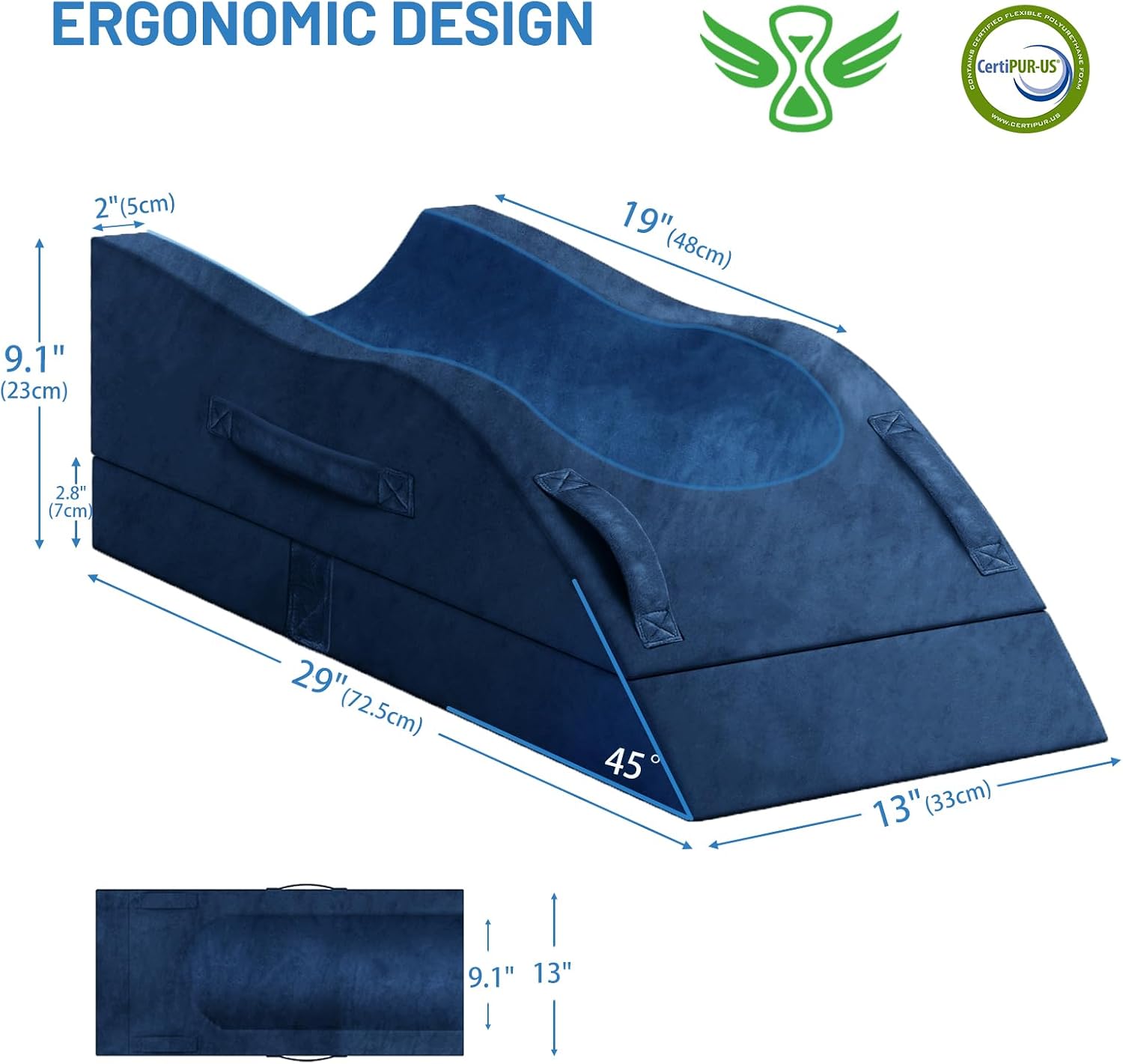 TranquilRelax TranquilRelax Leg Elevation Pillows, Wedge Pillow for After Surgery Or Rest, Memory Foam Leg Support Adjustable, Back…
