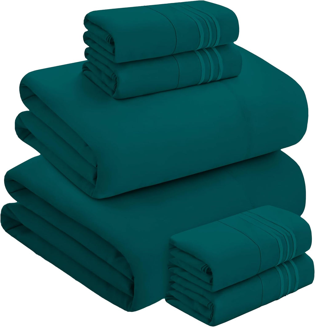MocassiLuxuryBedding Mocassi Luxury 4-Piece Sheet Set, Ultra Soft 1800 Hotel Quality Microfiber Sheet Set, Fits Mattresses Up to 18 to 24 I…
