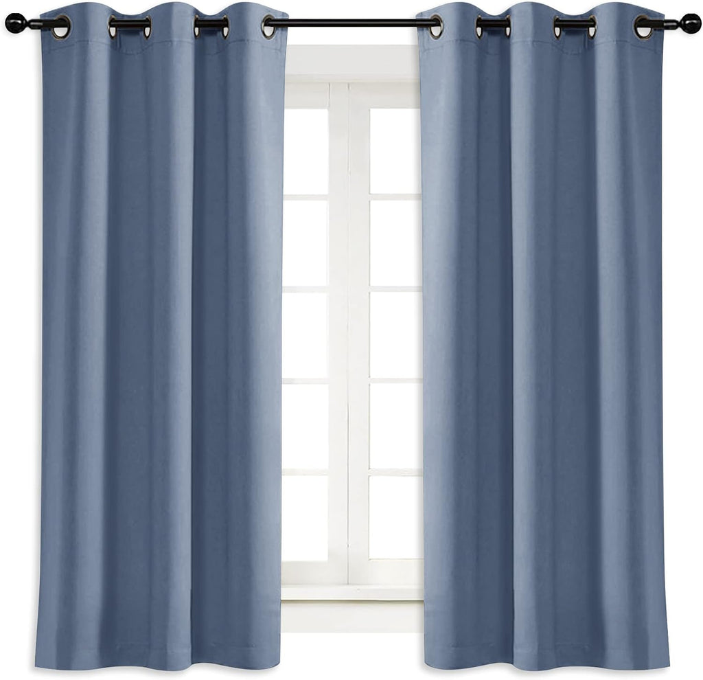 NICETOWN Kitchen Blackout Window Curtain Panel Home Fashion Thermal Insulated Solid Grommet Room Darkening Drape for Apartment (Stone…