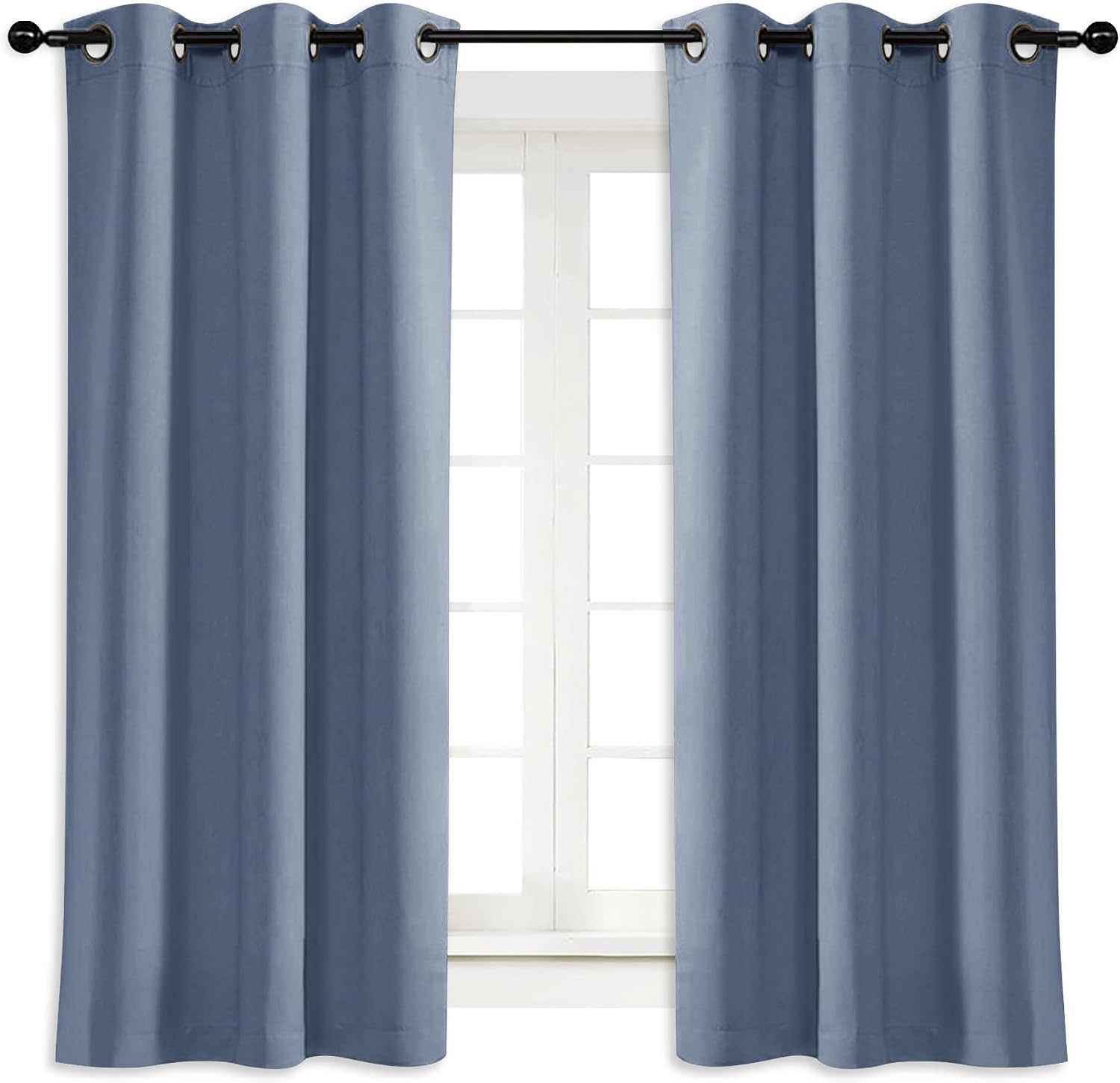 NICETOWN Kitchen Blackout Window Curtain Panel Home Fashion Thermal Insulated Solid Grommet Room Darkening Drape for Apartment (Stone…