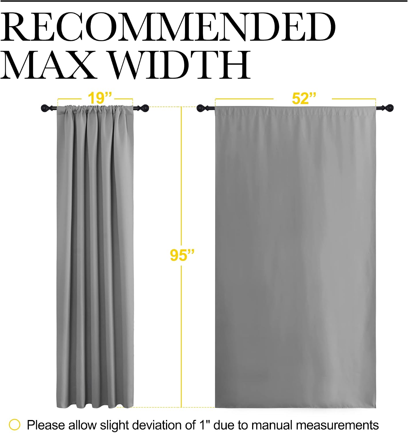NICETOWN Living Room Curtains for Window - Energy Efficient & Noise Reducing Thermal Insulated Rod Pocket Blackout Drapes/Draperies for…