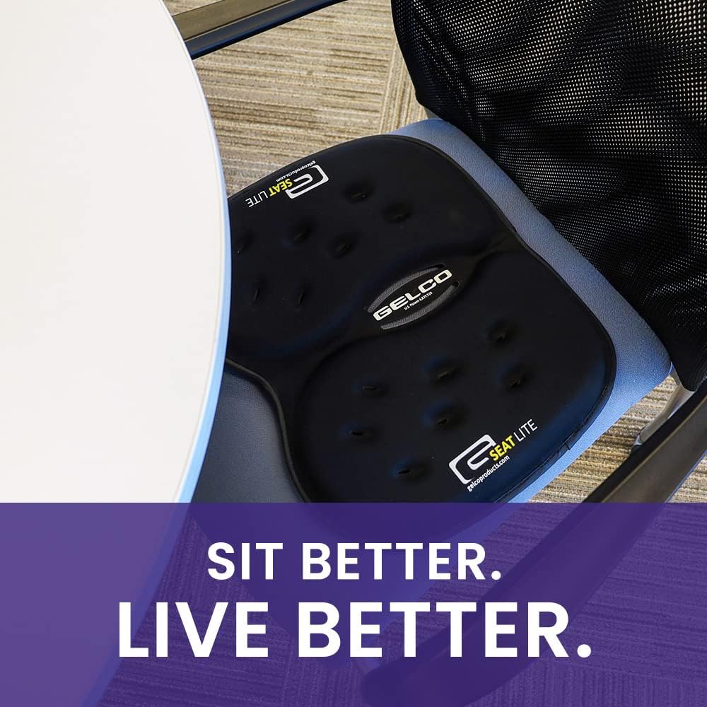 G Seat LITE Travel Gel Foam Cushion | Back Pain, Sciatica, Pressure Relief | Relieves Tailbone Discomfort, Promote Healthy Posture |…