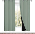 Nicetown 100% Blackout Window Curtain Panels, Full Light Blocking Drapes with Black Liner for Nursery, 72-inch Drop Thermal Insulated Drape…