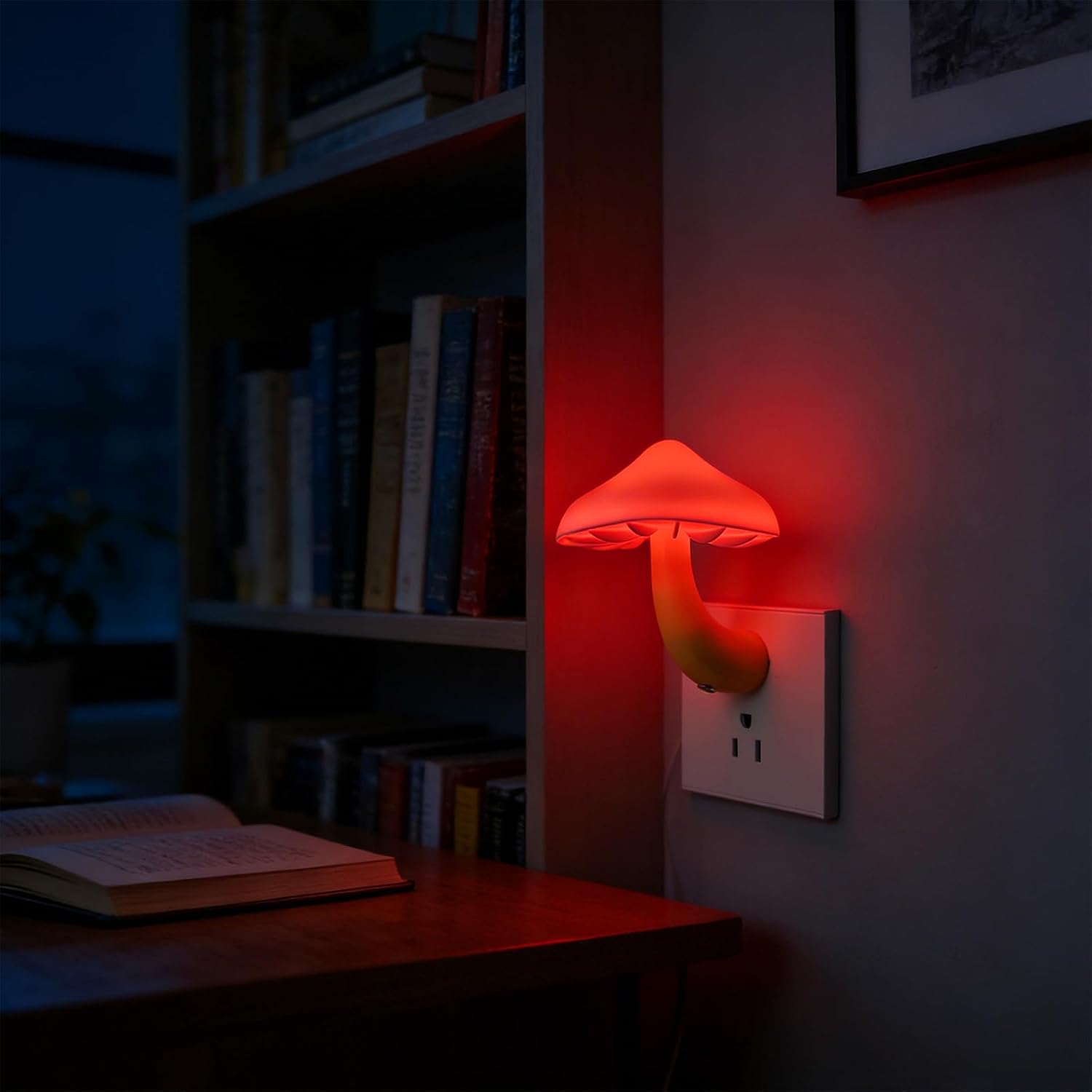 APAKI 3 Pack LED Mushroom Night Light Plug in Lamp, Light Sensor Night Lights for Adults Kids Room Bedroom Bathroom Hallway Kitchen…