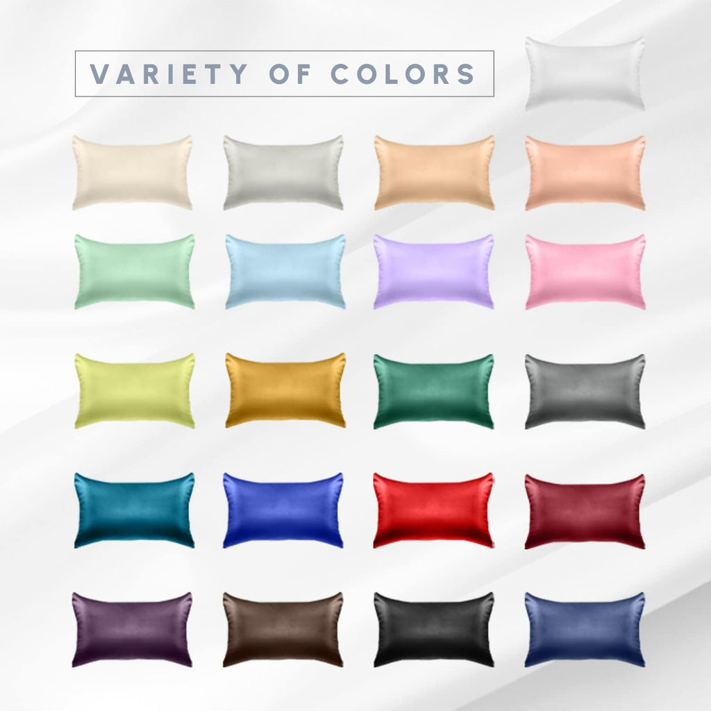 Elegantcomfort Elegant Comfort 4-Pack Cooling Viscose Satin Pillowcase Set with Hidden Zipper Closure, Silky Smooth for Hair and fabric…