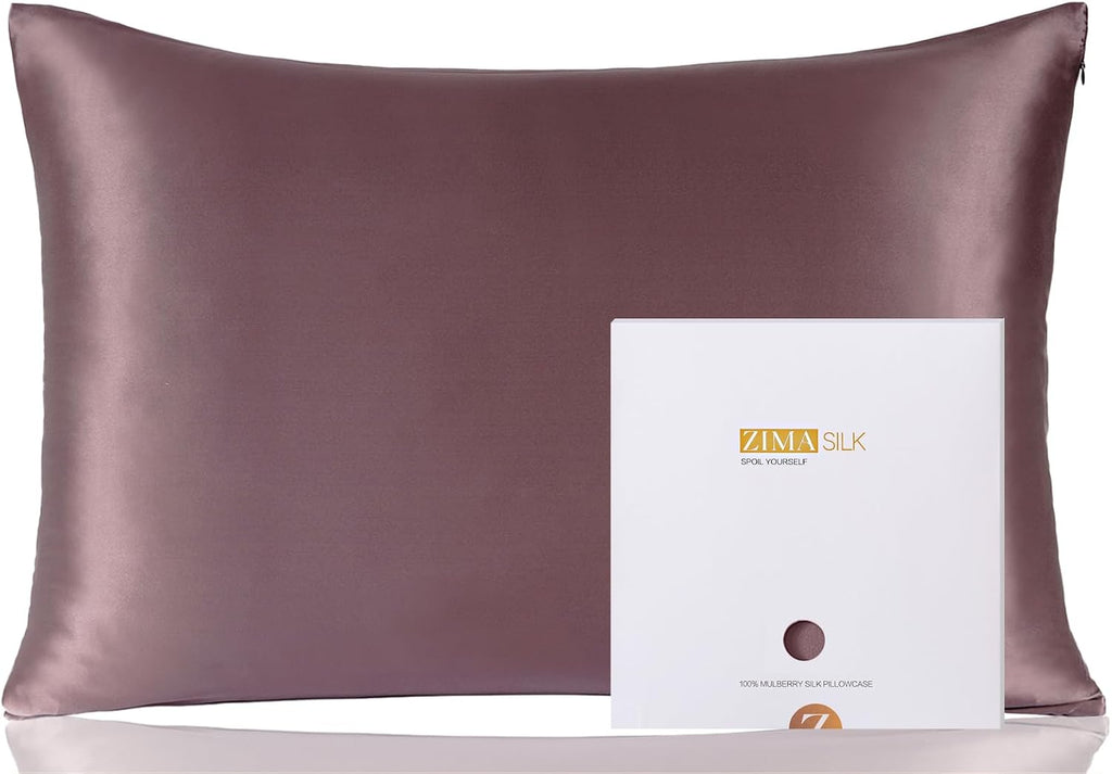 Zimasilk 100% Pure Mulberry Silk Pillowcase for Hair and Skin everyday comfort, Soft and Smooth, Both Sides Grade 6A Silk,600 Thread…