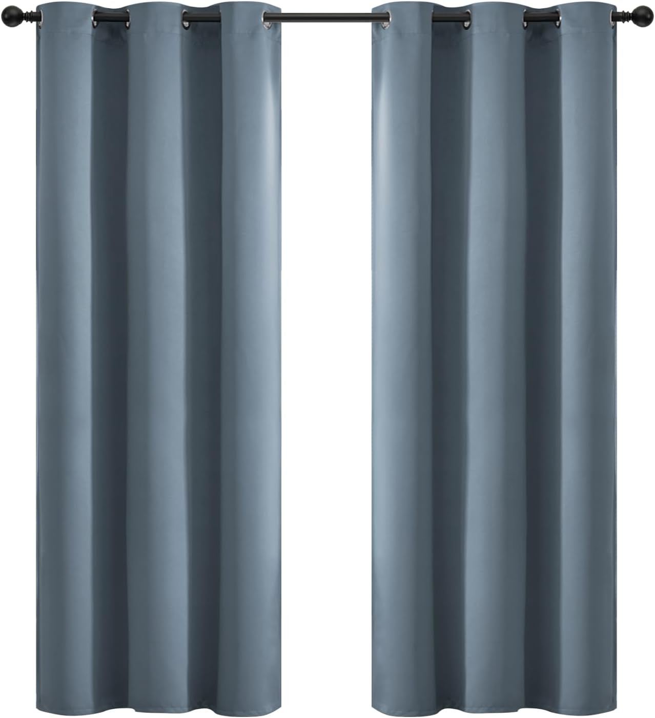 Yakamok 72 Inch Length Blackout Curtains for Bedroom, Room Darkening Thermal Insulated Solid Grommet Panels for Living Room(42Wx72L…