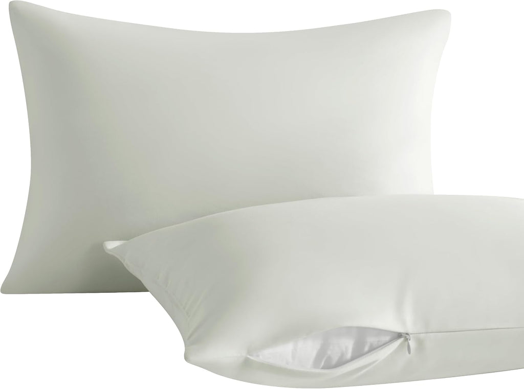 Ntbay 2 Pack Pillows with Pillowcases, Soft Cotton Down Alternative 13x18 with Microfiber Zippered Pillowcases for Sleeping in Crib Bed - M…