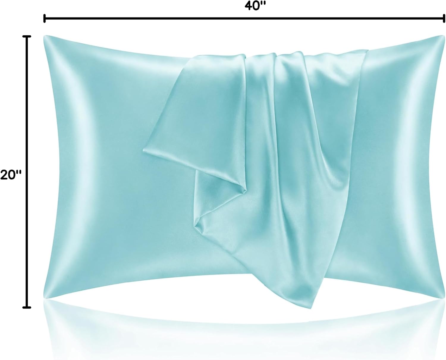 Bedelite Satin Pillowcase for Hair and Skin, Super Soft and Cooling Similar to Silk Pillow Cases 2 Pack with Envelope Closure, Gift for Wom…