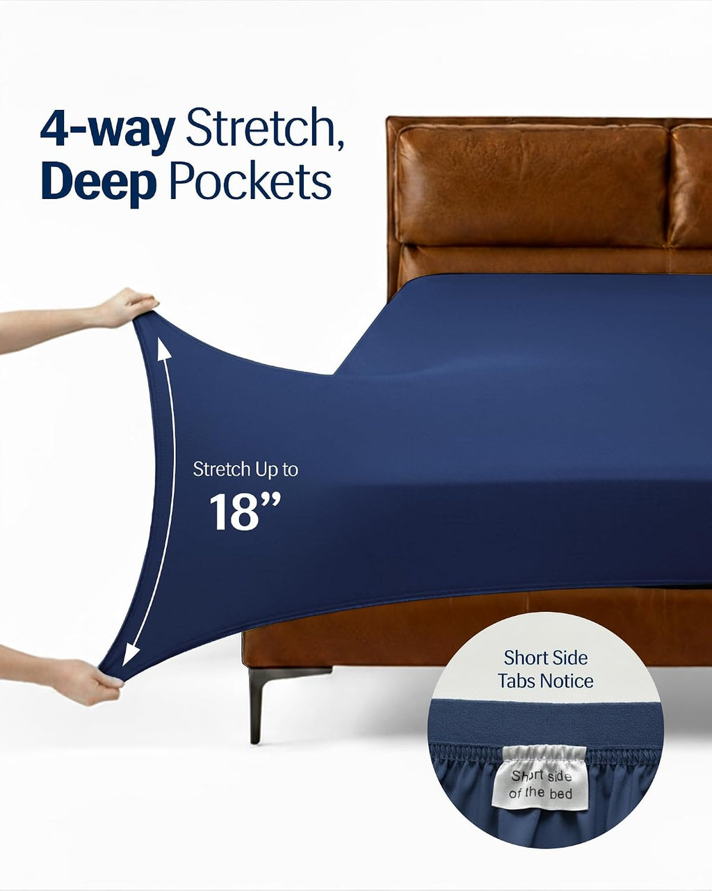 Rest ® Evercool®+ Cooling Sheet Set, King Size, Midnight Blue, Breathable Bed Sheets for Hot Sleeper and Night Sweats, with Pillowcases, wi…