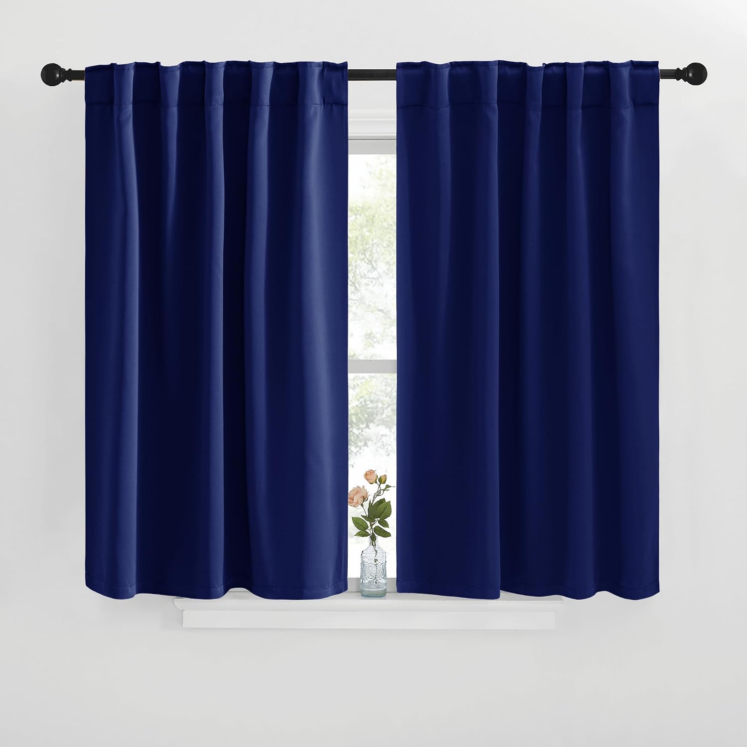 NICETOWN Blackout Window Curtains for Camper - (Royal Blue Color) 42x40 Inch, 2 Panels Set, Thermal Insulated Room Darkening Blackout…