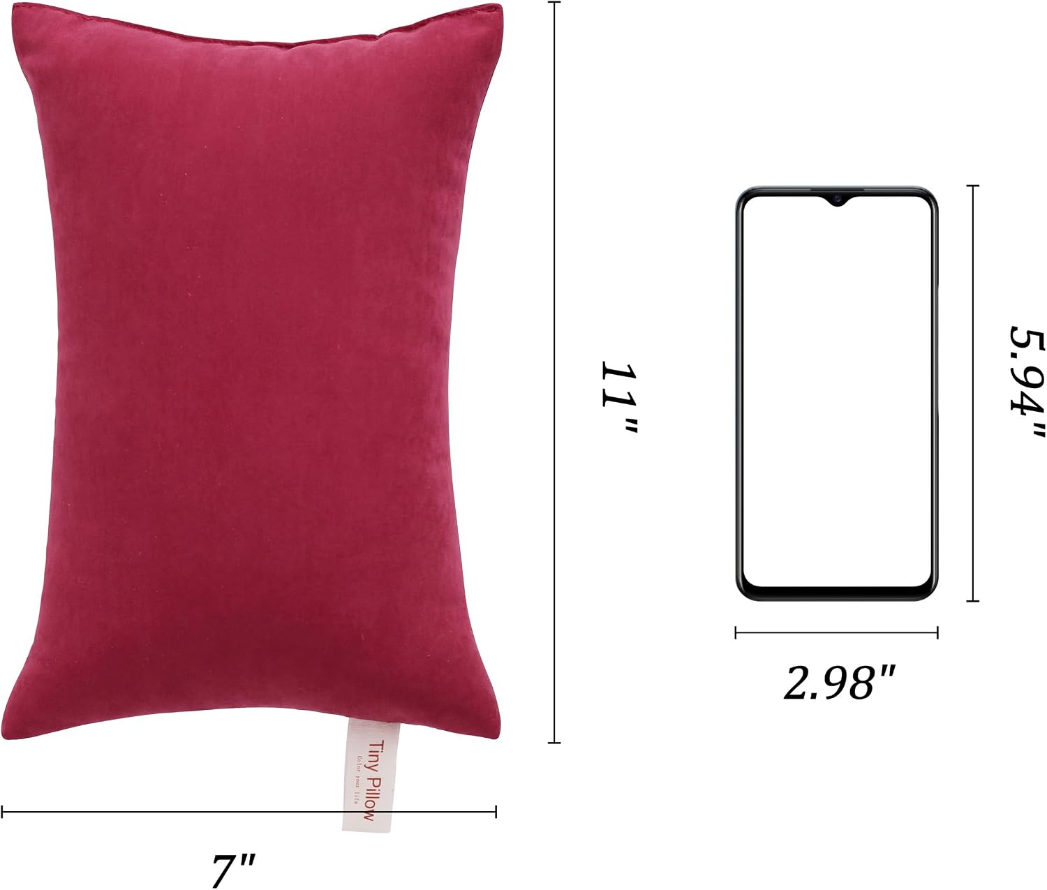 BEDSUM Tiny Pillows, 11x7 Mini Microfiber Small Pillow for Neck and Lumbar Support - Machine Washable Cushion for Office Desk…