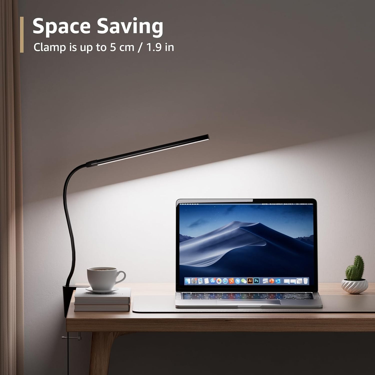 Lepro Clip on Desk Lamp LED Reading light Dimmable USB Small Clamp Lamp with 3 Color Modes 10 Brightness, Adjustable Flexible Gooseneck…