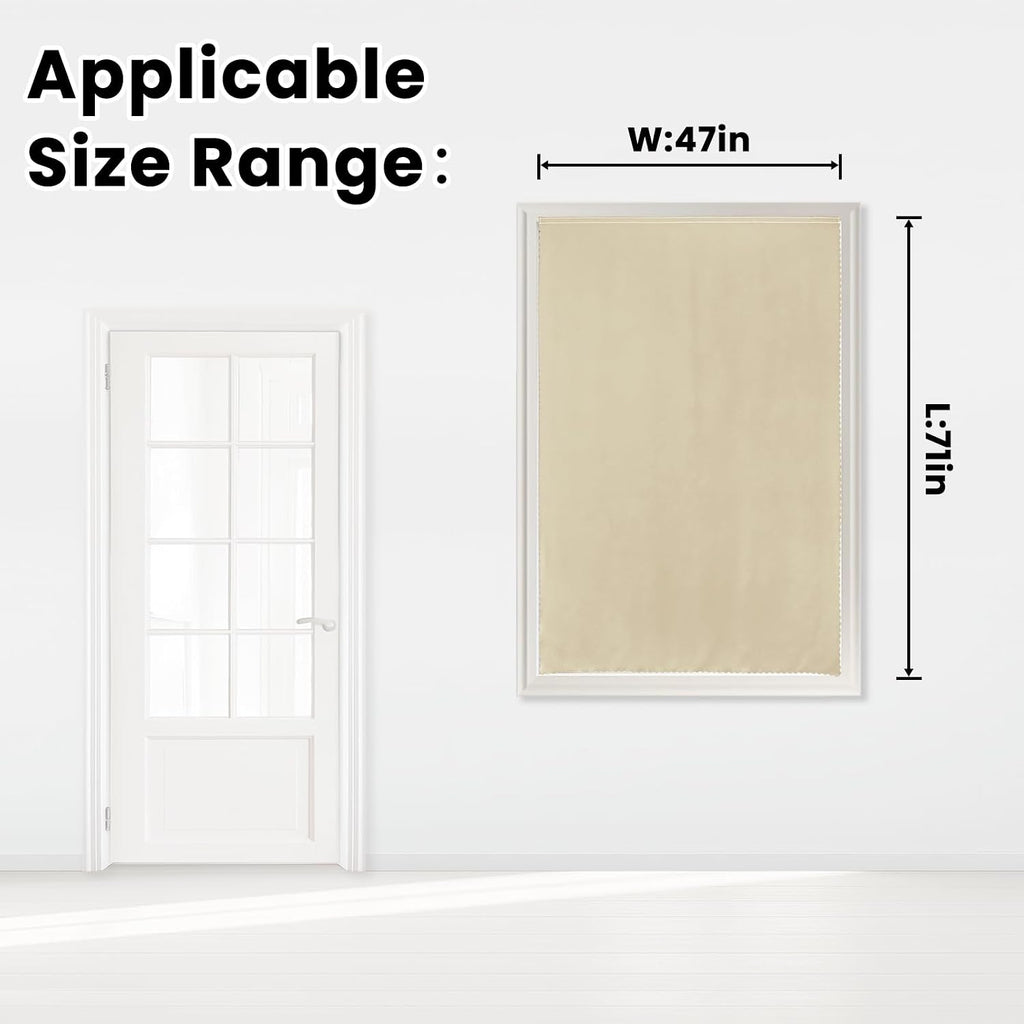 Self Adhesive Portable Blackout Curtains for Bedroom Easy to Install Window Thermal Lnsulated Kitchen Room Darkening Small Window…