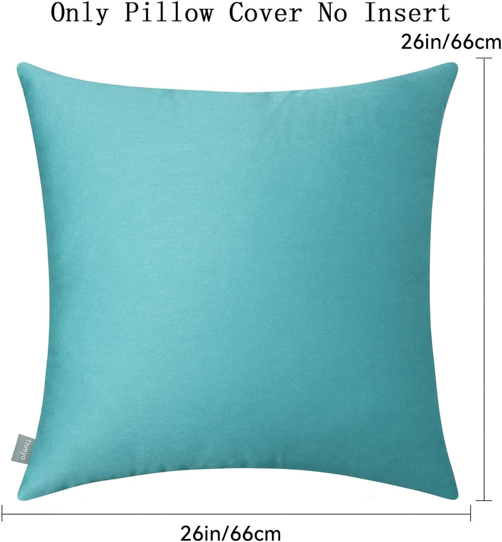 Thmyo 4-Pack 100% Cotton Comfortable Solid Decorative Throw Pillow Case, Square Cushion Cover Pillowcase Sublimation Blank Pillow Covers DI…