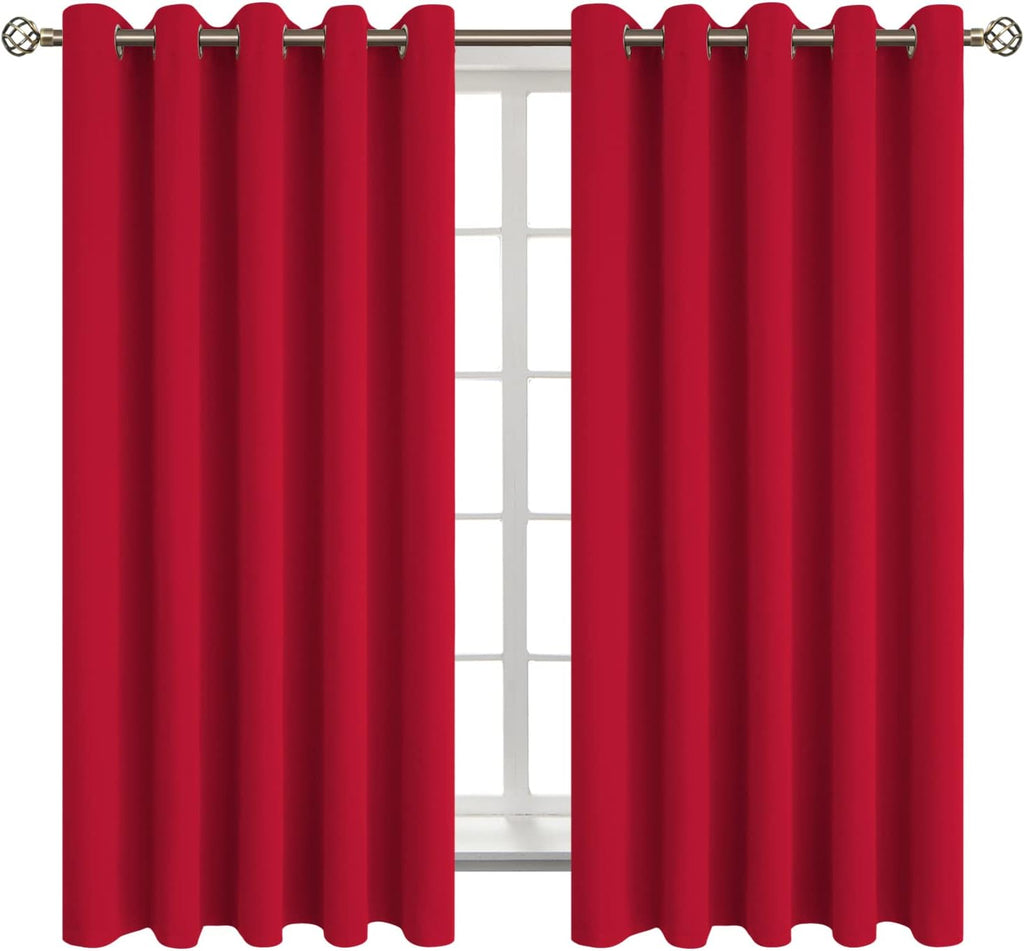 BGment Room Darkening Curtains 63 Inches Long - Grommet Thermal Insulated Drapes Window Treatment Curtains for Bedroom, 2 Panels, 70 x 63 I…