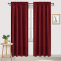 Dwcn Christmas Blackout Curtains Room Darkening Thermal Insulated Bedroom Curtains Window Curtain Panels, 52 x 84 inches Long, Set of 2 Bur…