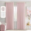 Miulee Baby Pink Back Tab Blackout Curtains 72 Inch Length 2 Panels Set for Living Room Bedroom Privacy, Rod Pocket/Pinch Pleat Thermal Ins…