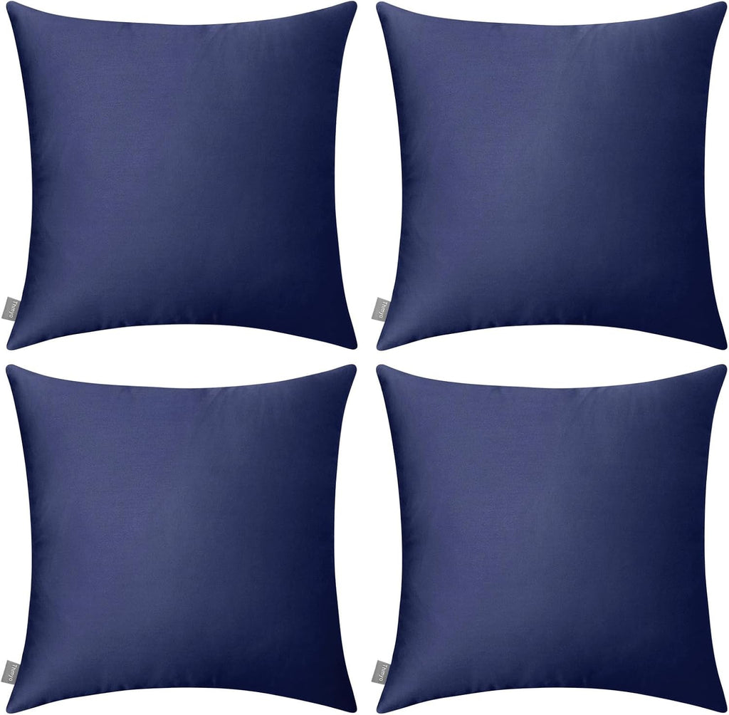 Thmyo 4-Pack 100% Cotton Comfortable Solid Decorative Throw Pillow Case Square Cushion Cover Pillowcase Sublimation Blank Pillow Covers Hal…